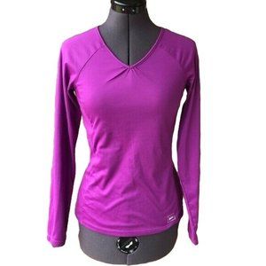 REI Long-Sleeve Athletic Top Lightweight Base Layer Breathable V-Neck Sz. XXS